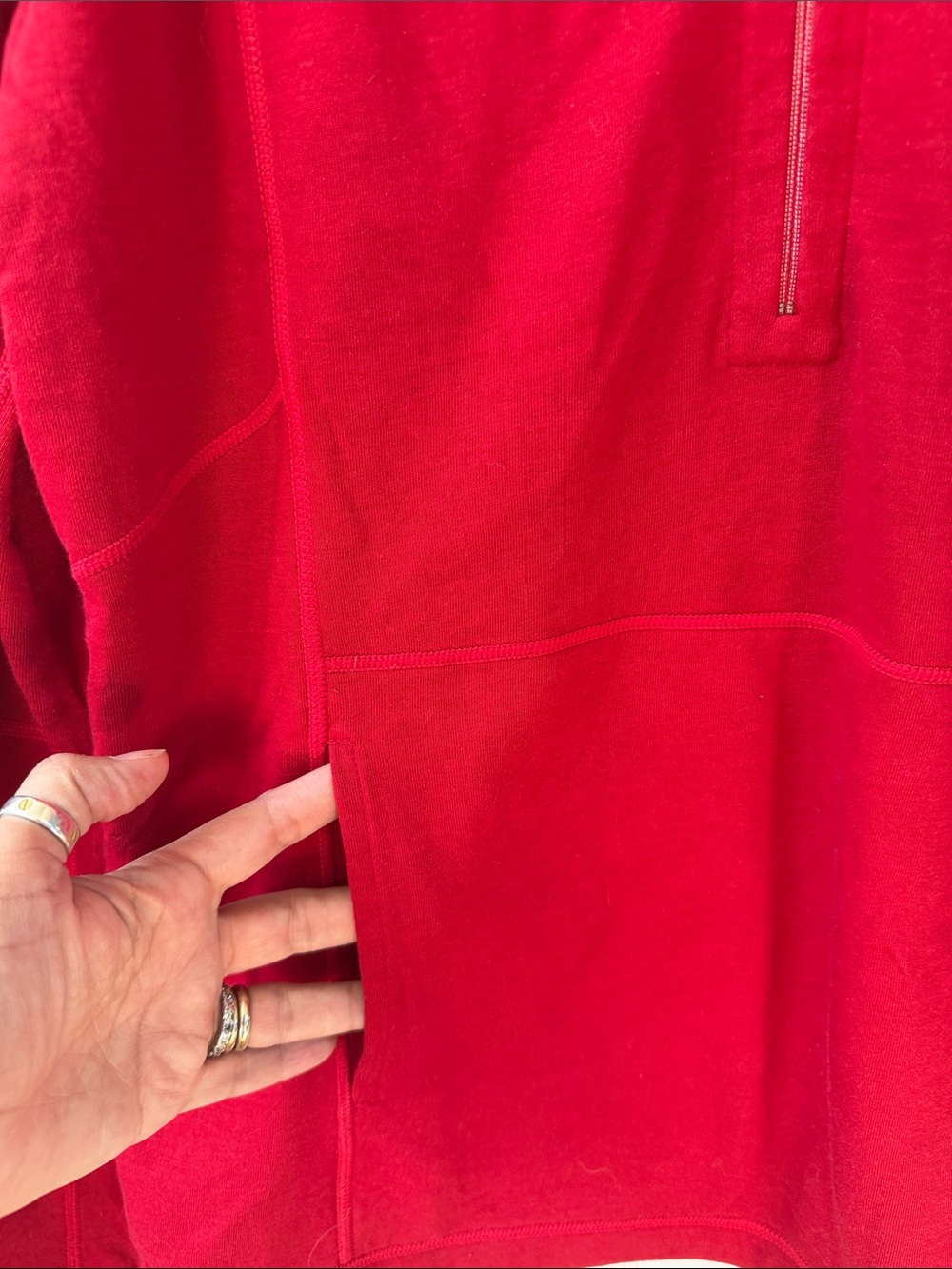(312)Tommy Bahama Reversible Half Zip Pullover Women’s Red Pink Mock Neck - Picture 5 of 9